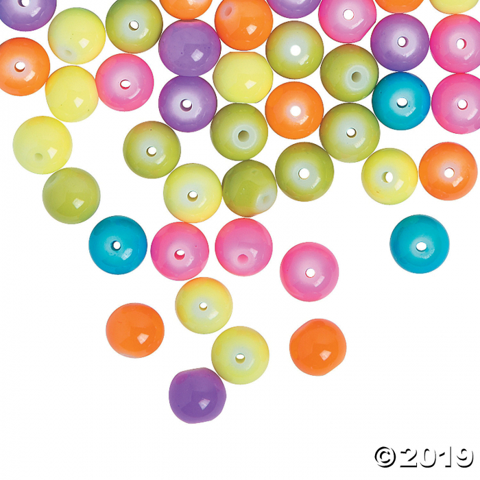 Neon Glass Beads - 8mm (100 Piece(s))