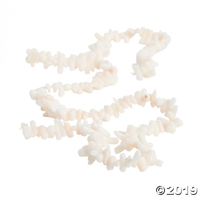 White Freshwater Coral Bead Strands - 10mm - 13mm (1 Piece(s))