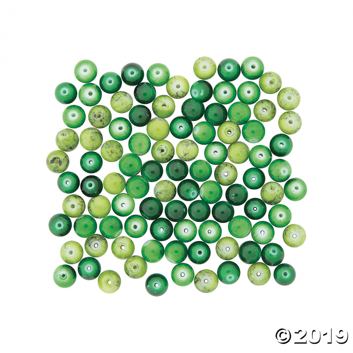 Green Round Beads (200 Piece(s))