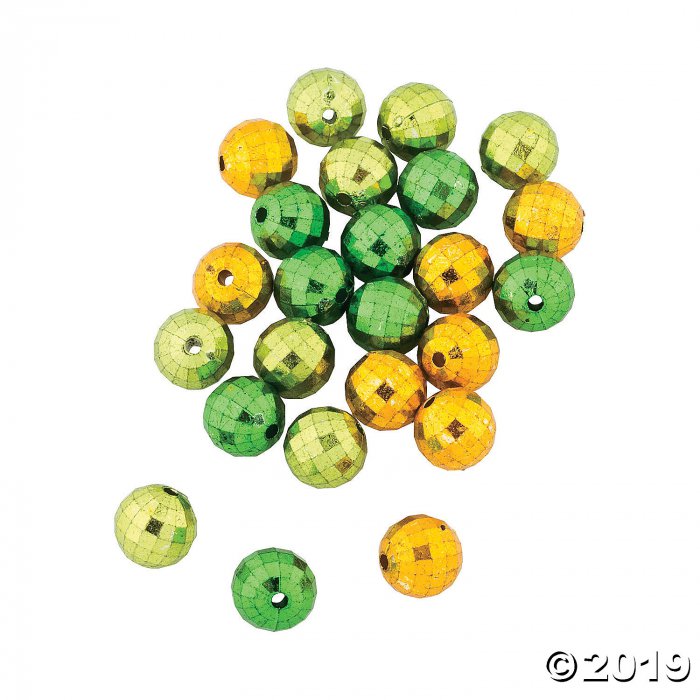 St. Patrick's Day Green Disco Beads (24 Piece(s))