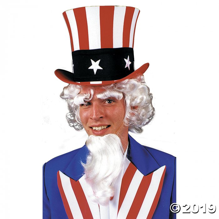Uncle Sam Wig with Goatee Piece(s)) Eyebrows (1 