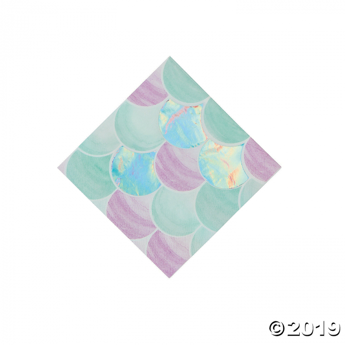 Mermaid Sparkle Beverage Napkins (16 Piece(s))