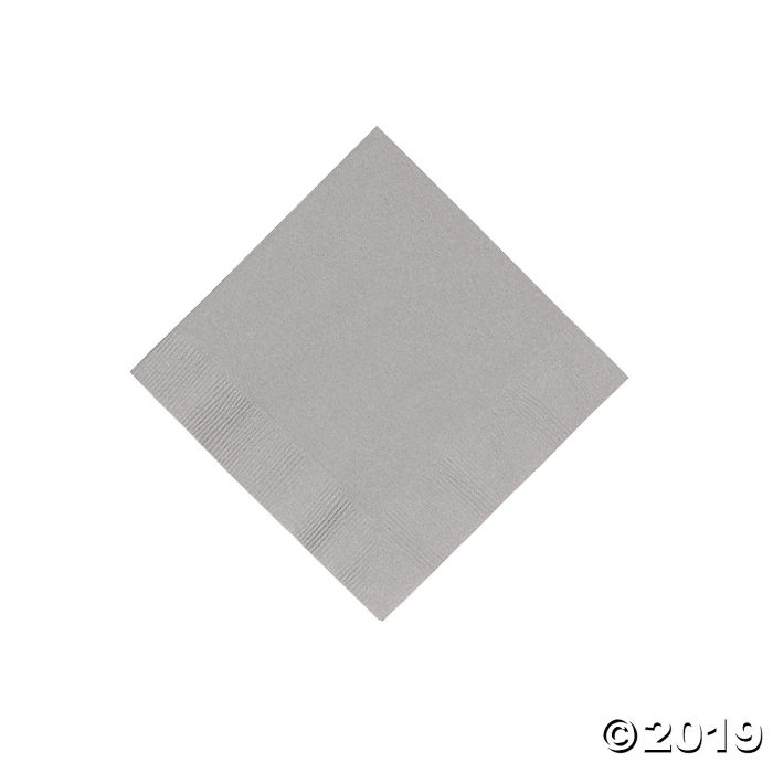 Metallic Silver Beverage Napkins (50 Piece(s))