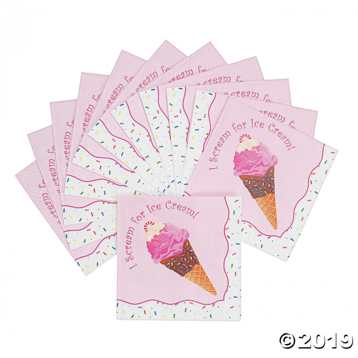 I Scream For Ice Cream Beverage Napkins (16 Piece(s))
