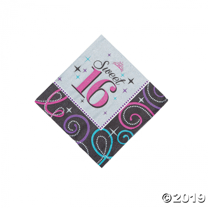 Sweet 16 Celebration Beverage Napkins (16 Piece(s))