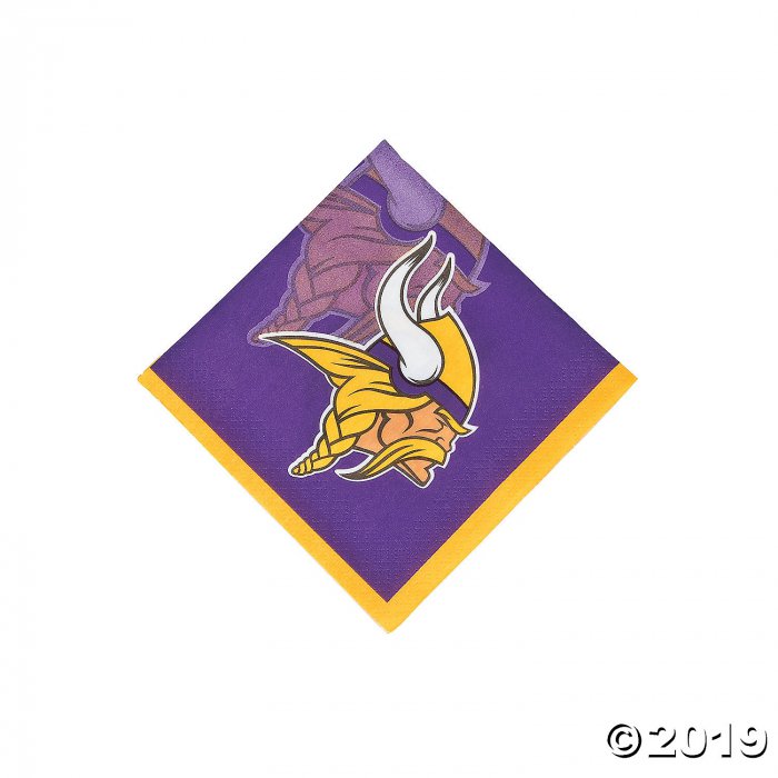 Minnesota Vikings Paper Beverage Napkins 48 Count for 24 Guests