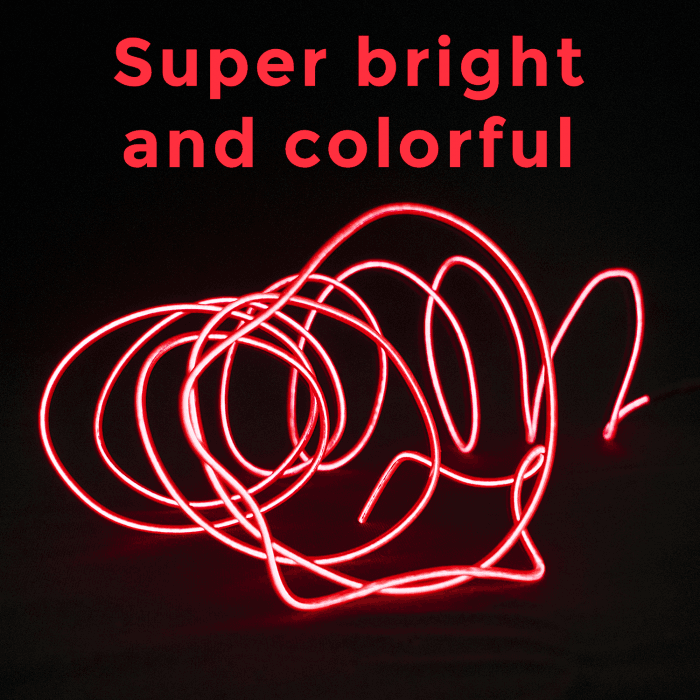 7 Foot Light-Up EL Wire-Red