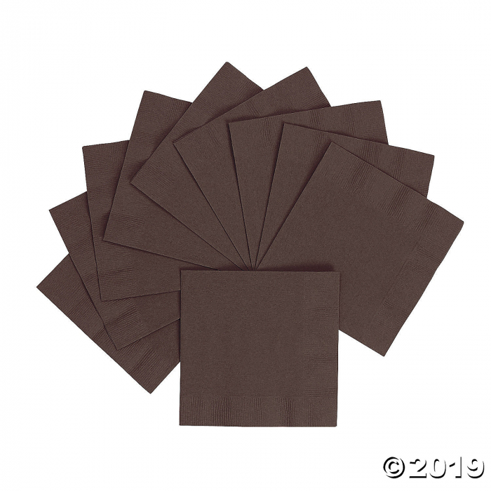 Chocolate Brown Beverage Napkins (50 Piece(s))