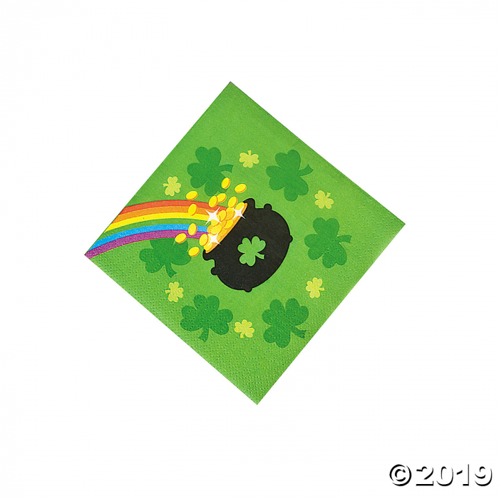 St. Patrick's Day Rainbow Beverage Napkins (16 Piece(s)) St. Patrick's Day Rainbow Beverage Napkins (16 Piece(s))