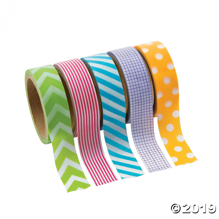 Primary Patterned Washi Tape Set (5 Piece(s))