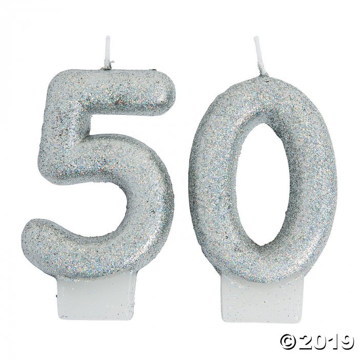 50th Birthday Sparking Celebration Candle 1 Sets