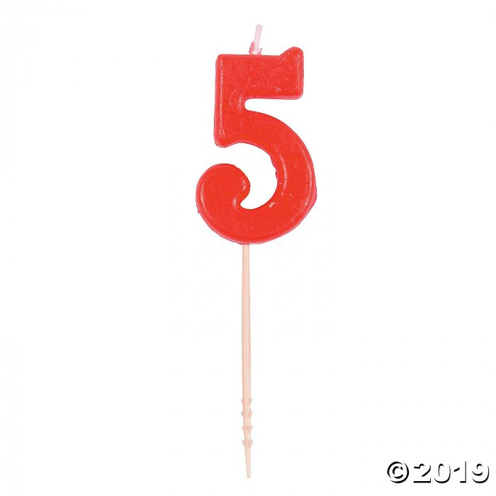 Red Number 5 Candle (1 Piece(s))