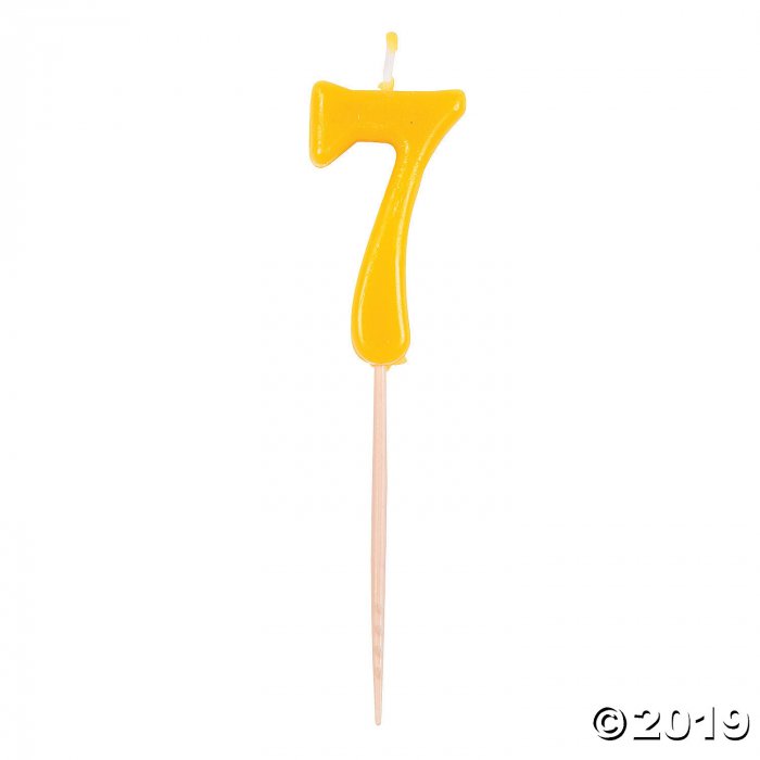Yellow Number 7 Candle (1 Piece(s))