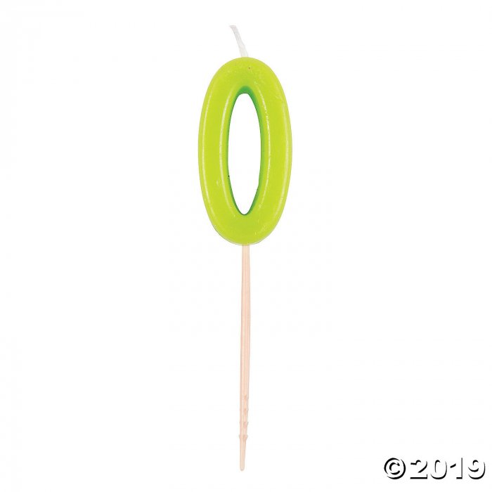 Green Number 0 Candle (1 Piece(s))