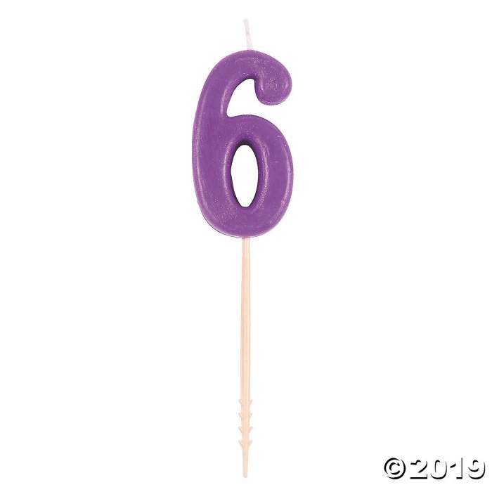 Purple Number 6 Candle (1 Piece(s))