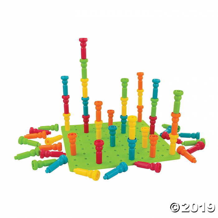 Deluxe Tall-Stacker Pegs & Pegboard Set (1 Piece(s)) Deluxe Tall-Stacker Pegs & Pegboard Set (1 Piece(s))