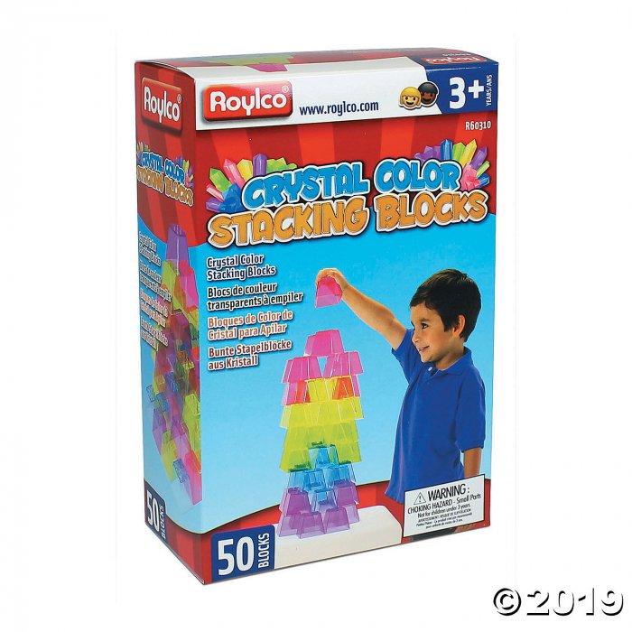 Crystal Color Stacking Blocks, 50 pieces (1 Piece(s))