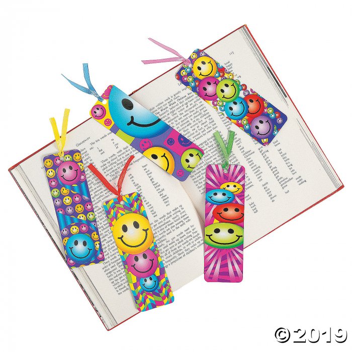 Laminated Smile Face Bookmarks (48 Piece(s))