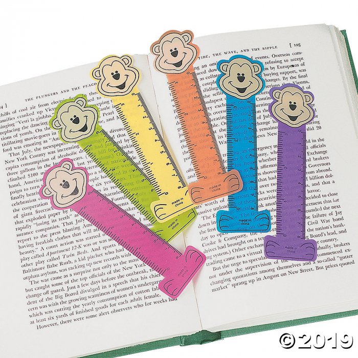 Neon Monkey Ruler Bookmarks (48 Piece(s))