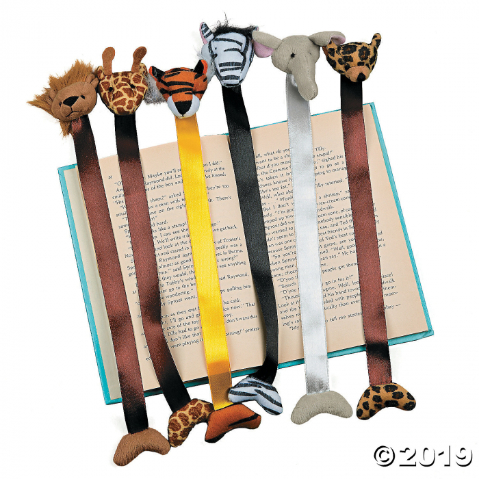 Plush Zoo Animal Bookmarks (Per Dozen)