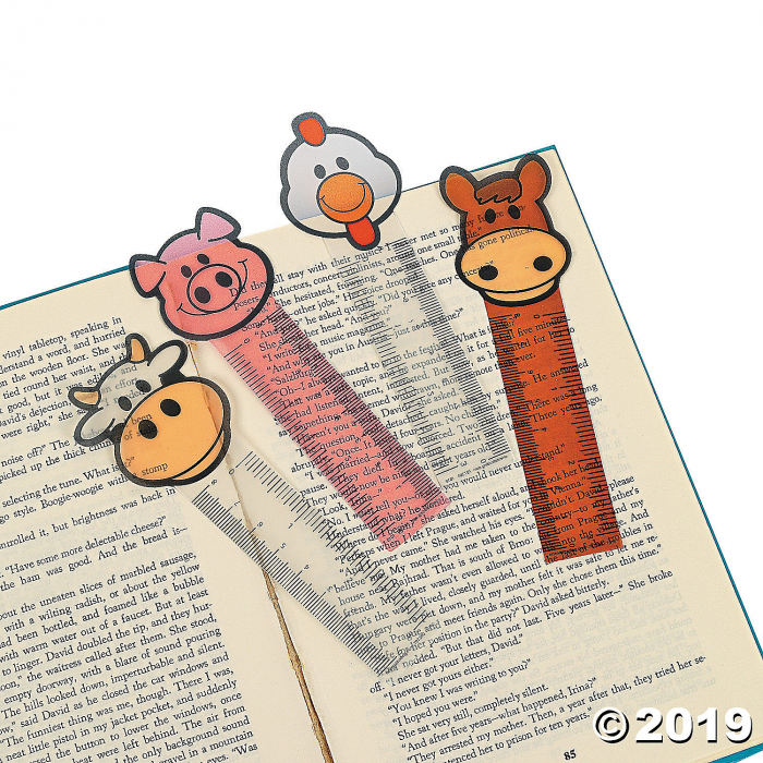 Farm Animal Ruler Bookmarks (24 Piece(s))