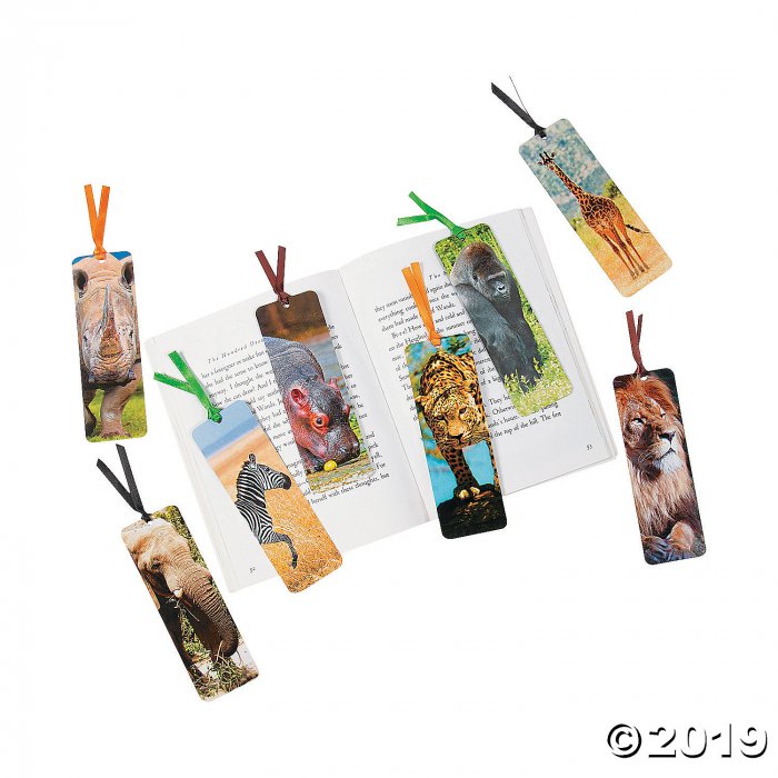 Laminated Safari Animal Bookmarks (48 Piece(s))
