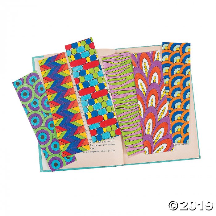 Color Your Own Cool Doodle Bookmarks (Per Dozen)
