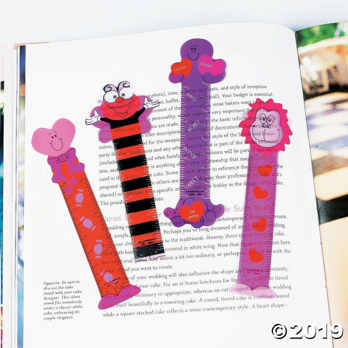 Valentine Character Ruler Bookmarks (48 Piece(s))