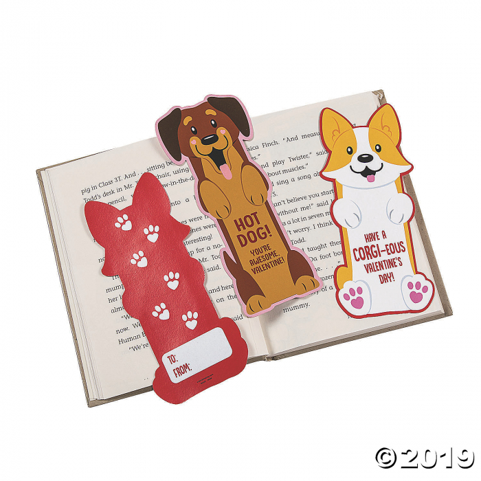 Valentine's Day Dog Bookmarks (50 Piece(s))