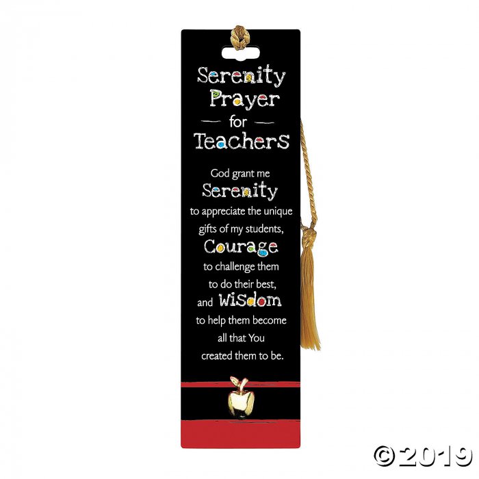 Serenity Prayer for Teachers Laminated Bookmark with Pin (1 Piece(s))