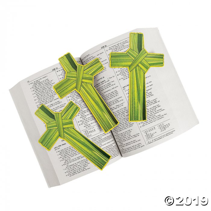 Palm Leaf Cross Bookmarks (24 Piece(s))