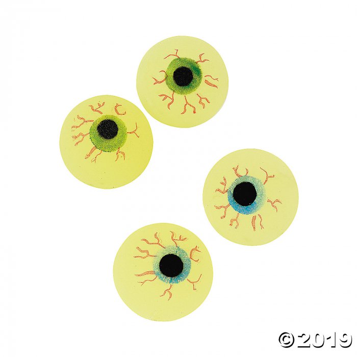 Glow-in-the-Dark Eyeballs Bouncy Balls (Per Dozen)