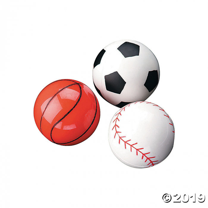 Sports Balls Bouncy Ball Assortment (Per Dozen)