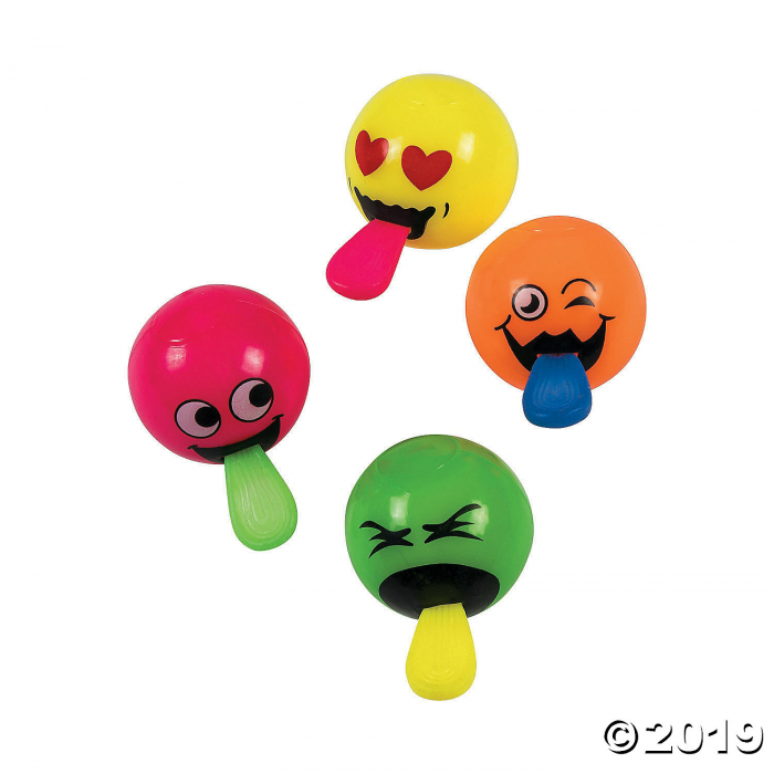 Light-Up Pop-Out Tongue Bouncy Balls (Per Dozen)