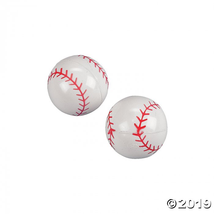 Baseball Bouncy Balls (Per Dozen)