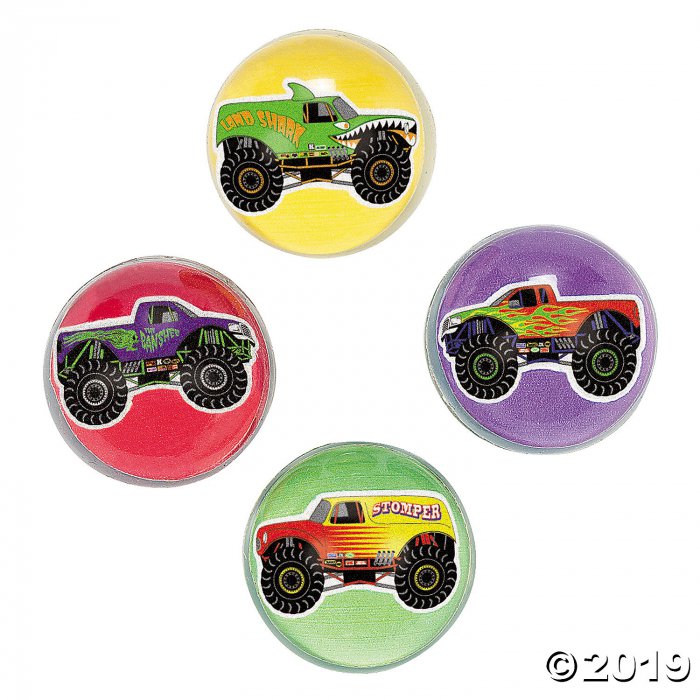 Monster Trucks Bouncy Ball Assortment (Per Dozen)