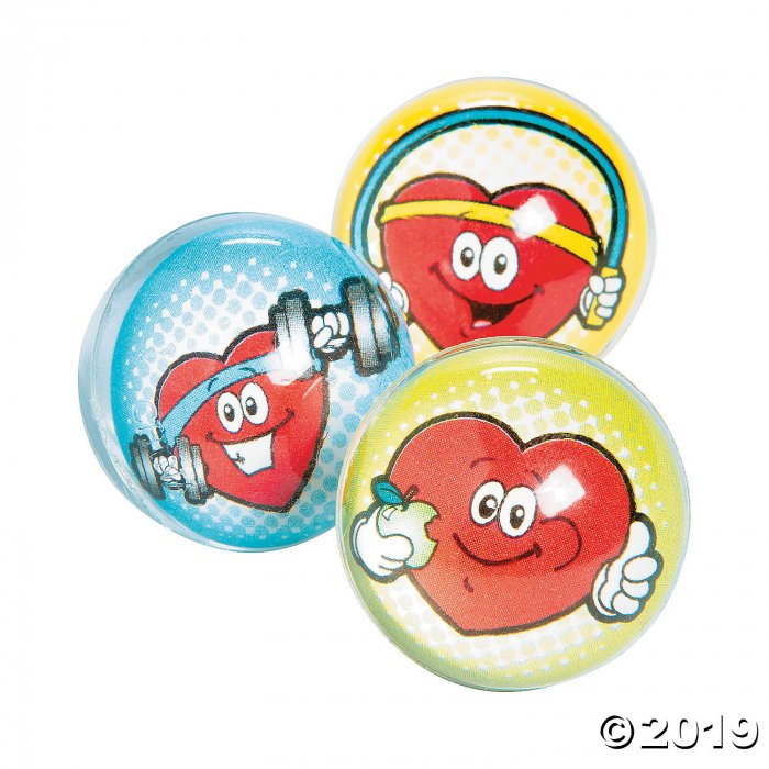 Heart Health Bouncy Ball Assortment (Per Dozen)