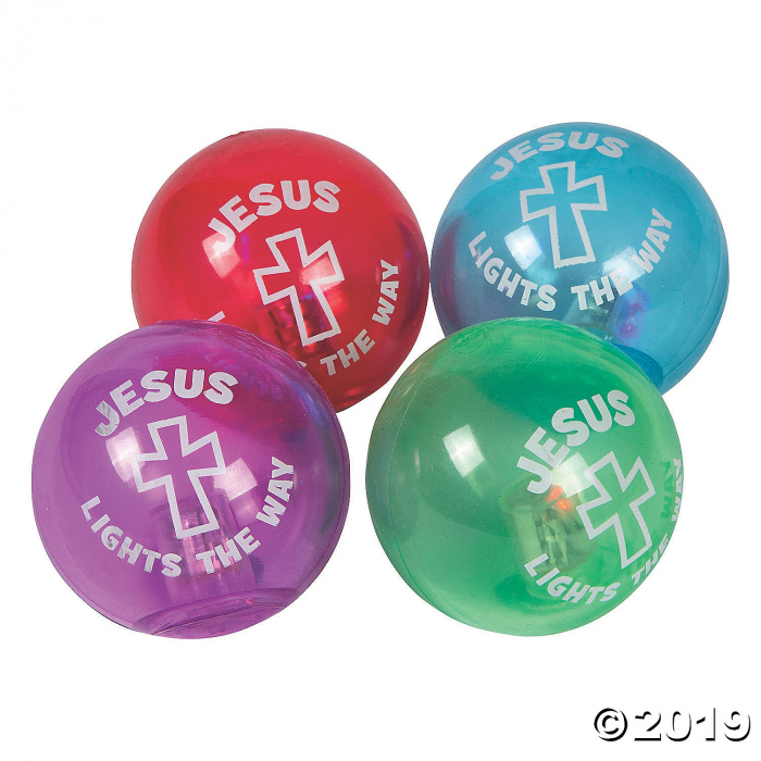 Jesus Lights the Way Flashing Bouncy Balls (Per Dozen)