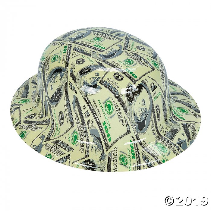 Money Print Derby Hats (Per Dozen)