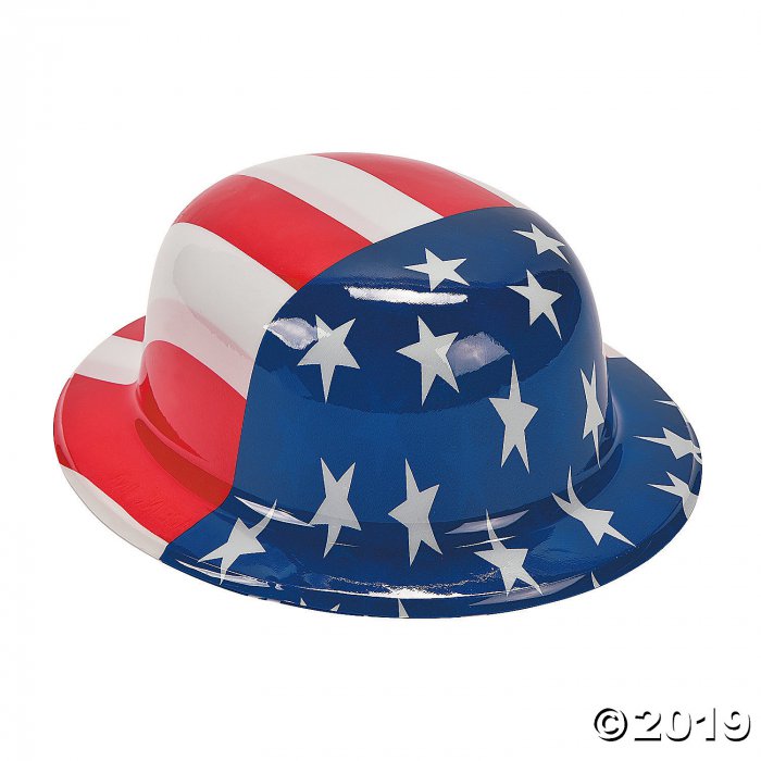 American Flag Derby Hats (Per Dozen)
