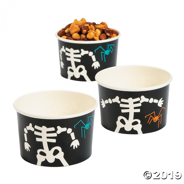 Skeleton Paper Snack Cups (25 Piece(s)) Skeleton Paper Snack Cups (25 Piece(s))