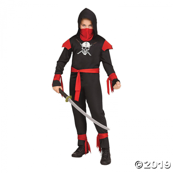 Boy's Black Skull Ninja Costume - Medium (1 Piece(s)) Boy's Black Skull Ninja Costume - Medium (1 Piece(s))