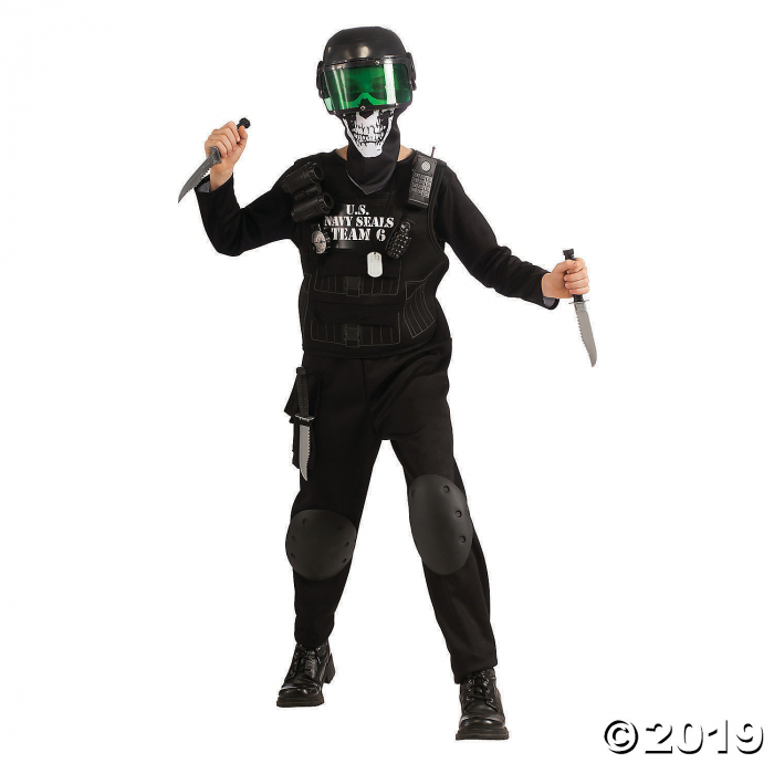 Kid's Black Team 6 Costume - Medium (1 Piece(s))