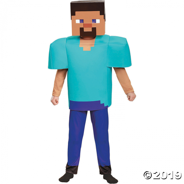 Kid's Deluxe Minecraft Steve Halloween Costume - Medium (1 Piece(s)) Kid's Deluxe Minecraft Steve Halloween Costume - Medium (1 Piece(s))