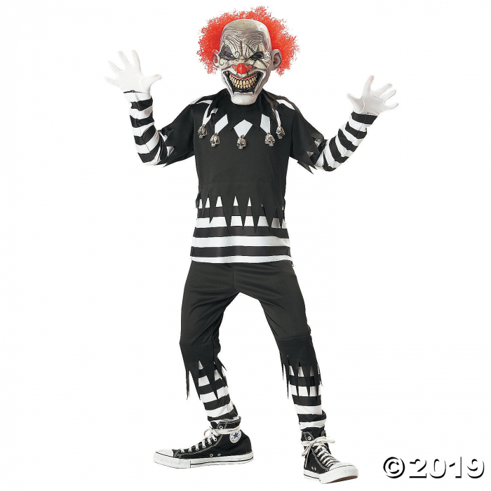 Boy's Creepy Clown Costume - Medium (1 Piece(s)) Boy's Creepy Clown Costume - Medium (1 Piece(s))