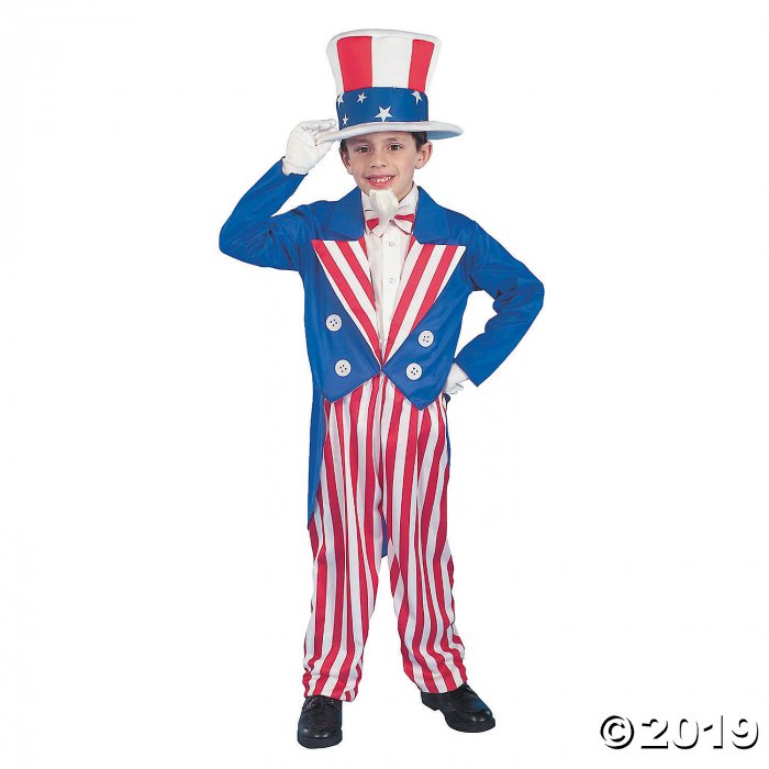 Boy\'s Uncle Sam Costume (1 Set(s)) Medium 