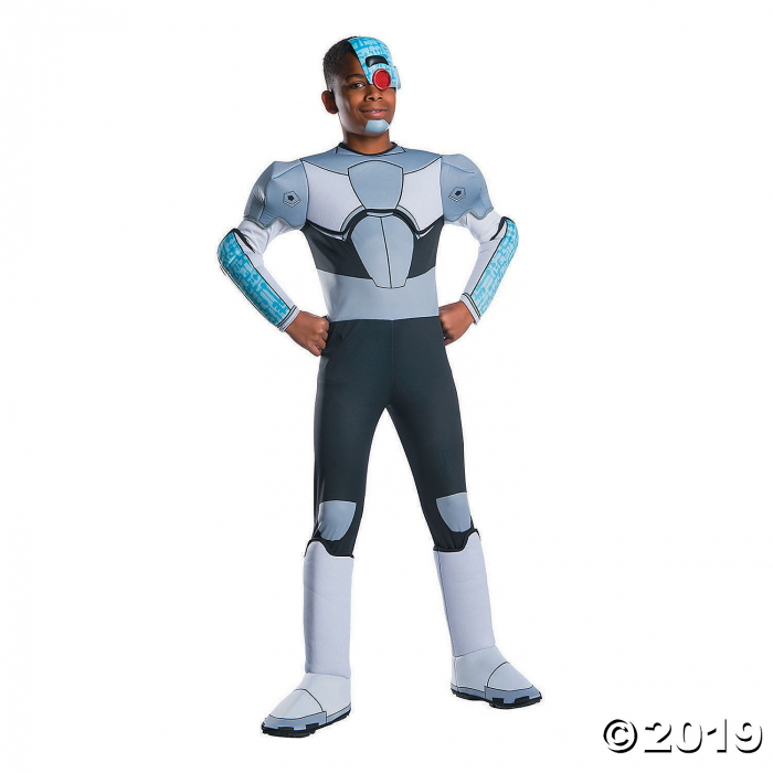 Boy's Deluxe Teen Titans Go Cyborg Costume - Medium (1 Piece(s))