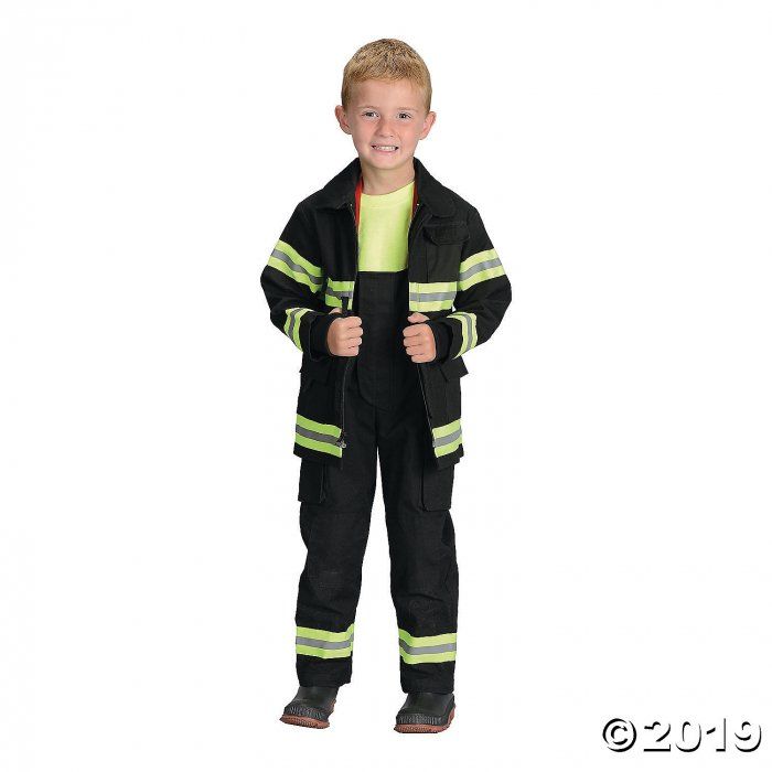 Kid's Black Firefighter Costume - Small (1 Piece(s))