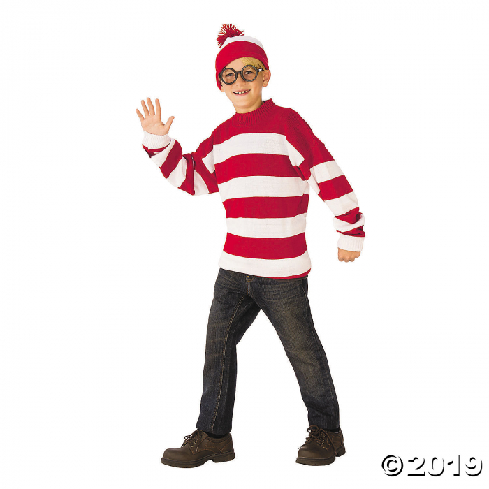 Kid's Deluxe Where's Waldo Costume - Large (1 Piece(s)) Kid's Deluxe Where's Waldo Costume - Large (1 Piece(s))