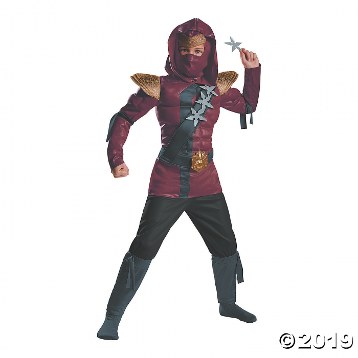 Kid's Muscle Red Fire Ninja Costume - Small (1 Piece(s)) Kid's Muscle Red Fire Ninja Costume - Small (1 Piece(s))
